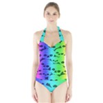 Rainbow Skull Collection Halter Swimsuit