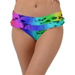 Rainbow Skull Collection Frill Bikini Bottom