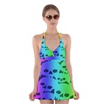 Rainbow Skull Collection Halter Dress Swimsuit 