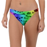 Rainbow Skull Collection Band Bikini Bottom