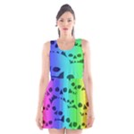 Rainbow Skull Collection Scoop Neck Skater Dress