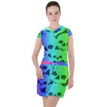 Rainbow Skull Collection Drawstring Hooded Dress