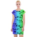 Rainbow Skull Collection Cap Sleeve Bodycon Dress