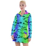 Rainbow Skull Collection Women s Long Sleeve Casual Dress