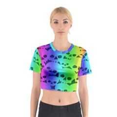 Rainbow Skull Collection Cotton Crop Top from ArtsNow.com