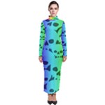 Rainbow Skull Collection Turtleneck Maxi Dress