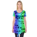 Rainbow Skull Collection Short Sleeve Tunic 