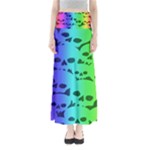 Rainbow Skull Collection Full Length Maxi Skirt