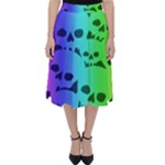 Rainbow Skull Collection Classic Midi Skirt