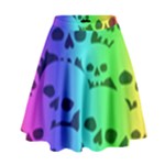 Rainbow Skull Collection High Waist Skirt