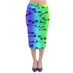 Rainbow Skull Collection Midi Pencil Skirt