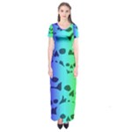 Rainbow Skull Collection Short Sleeve Maxi Dress