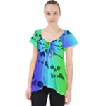 Rainbow Skull Collection Lace Front Dolly Top