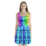 Rainbow Skull Collection Split Back Mini Dress 