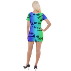 Short Sleeve Asymmetric Mini Dress 