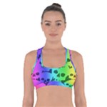 Rainbow Skull Collection Cross Back Sports Bra