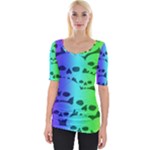 Rainbow Skull Collection Wide Neckline Tee