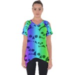 Rainbow Skull Collection Cut Out Side Drop Tee