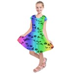 Rainbow Skull Collection Kids  Short Sleeve Dress