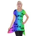 Rainbow Skull Collection Short Sleeve Side Drop Tunic
