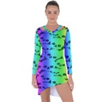 Rainbow Skull Collection Asymmetric Cut-Out Shift Dress