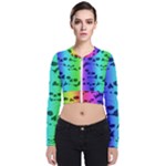 Rainbow Skull Collection Long Sleeve Zip Up Bomber Jacket