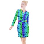 Rainbow Skull Collection Button Long Sleeve Dress