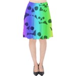 Rainbow Skull Collection Velvet High Waist Skirt