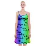 Rainbow Skull Collection Spaghetti Strap Velvet Dress