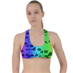 Rainbow Skull Collection Criss Cross Racerback Sports Bra