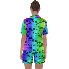 Satin Short Sleeve Pajamas Set 