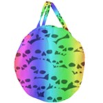 Rainbow Skull Collection Giant Round Zipper Tote