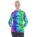 Rainbow Skull Collection Women s Hooded Pullover