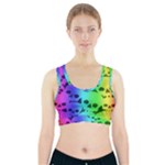 Rainbow Skull Collection Sports Bra With Pocket