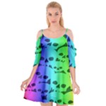 Rainbow Skull Collection Cutout Spaghetti Strap Chiffon Dress