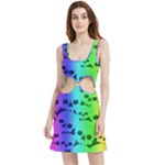 Rainbow Skull Collection Velvet Cutout Dress