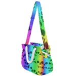 Rainbow Skull Collection Rope Handles Shoulder Strap Bag