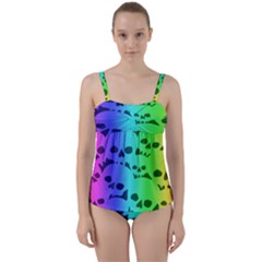 Twist Front Tankini Set 