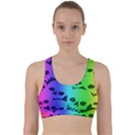 Rainbow Skull Collection Back Weave Sports Bra