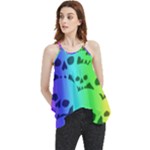 Rainbow Skull Collection Flowy Camisole Tank Top