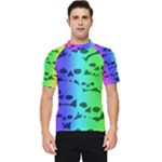 Rainbow Skull Collection Men s Short Sleeve Rash Guard