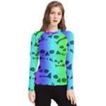 Rainbow Skull Collection Women s Long Sleeve Rash Guard