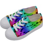 Rainbow Skull Collection Kids  Low Top Canvas Sneakers