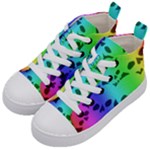 Rainbow Skull Collection Kids  Mid-Top Canvas Sneakers