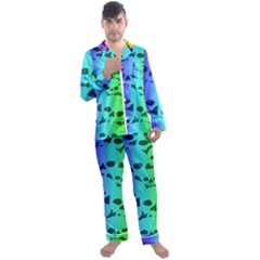 Men s Long Sleeve Satin Pajamas Set 