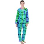 Rainbow Skull Collection Satin Long Sleeve Pajamas Set