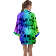Long Sleeve Satin Kimono 