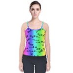 Rainbow Skull Collection Velvet Spaghetti Strap Top