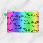 Rainbow Skull Collection Canvas Cosmetic Bag (Large)