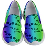 Rainbow Skull Collection Kids Lightweight Slip Ons